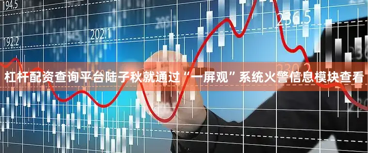 杠杆配资查询平台陆子秋就通过“一屏观”系统火警信息模块查看